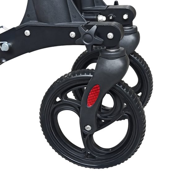 1 Rollator Walker Wheelchair Folding Medical Walker Rolling Transport Chair Mobility Walking Aid - Image 4