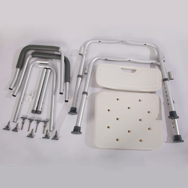 OEM/ODM chair for bathing disabled bath chair for disabled adults Aluminum shower stool Height adjustable shower chair bathroom - Image 6