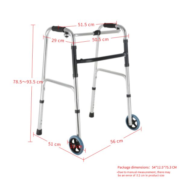Hot Sale folding walker aluminium upright walker for adults Adjustable height walking frames walking aids for seniors - Image 5