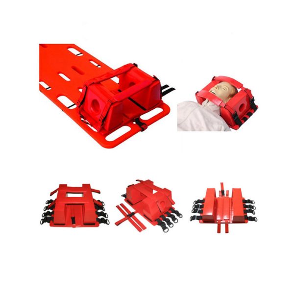 High Density adjustable Plastic NBR  Head Immobilizer Patient Transfer With Spine Board - Image 2